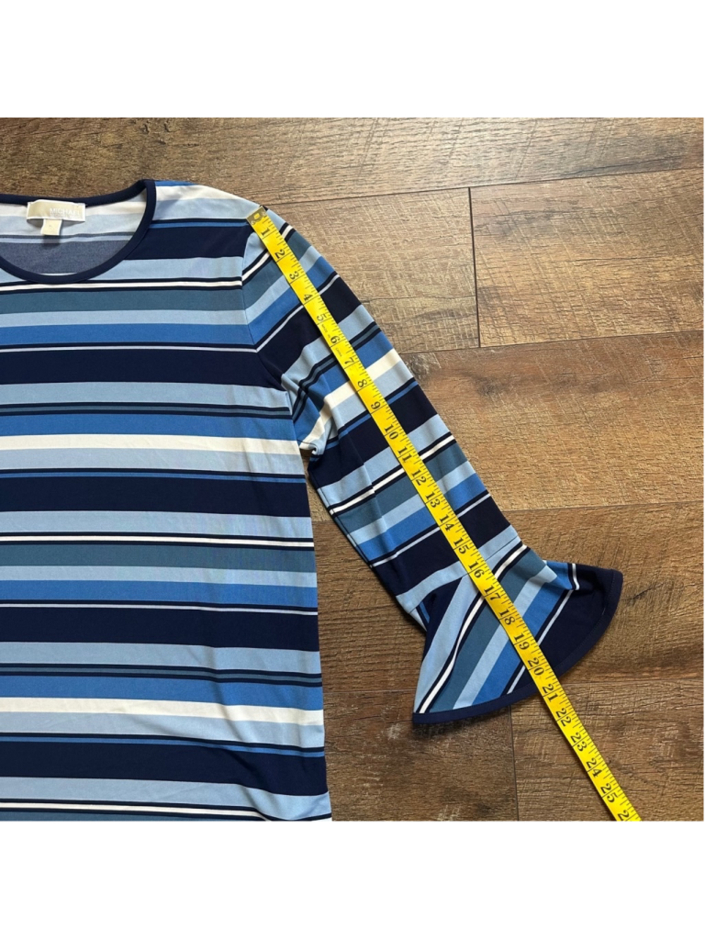 Women's Michael Kors Striped Top XL Blue Summer